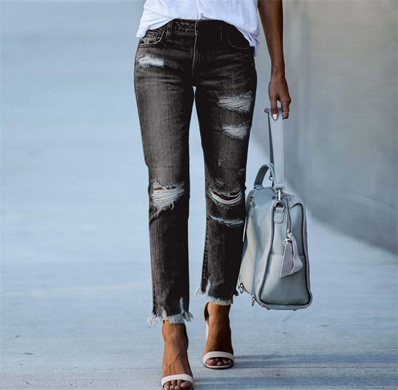 Ripped Jeans Trousers