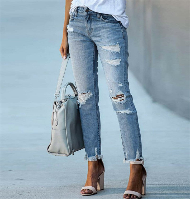 Ripped Jeans Trousers