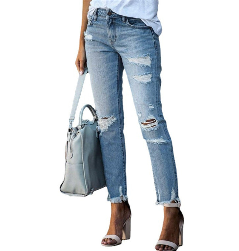 Ripped Jeans Trousers