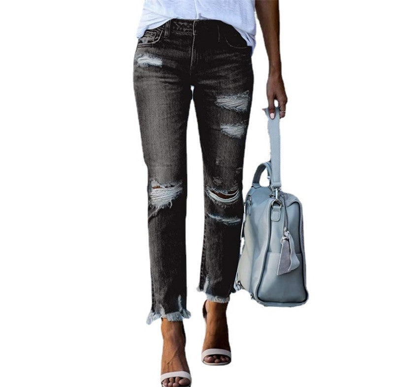 Ripped Jeans Trousers
