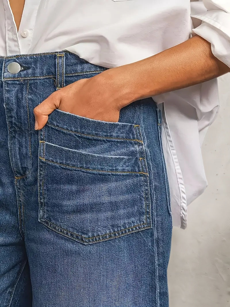 Wide Leg Jeans Slim Fit