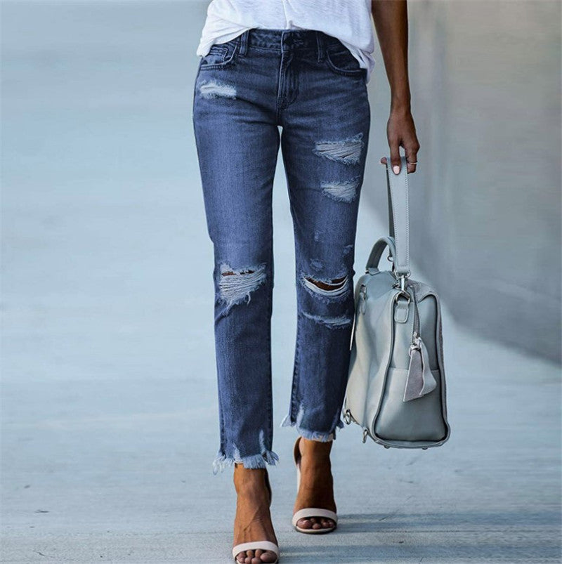 Ripped Jeans Trousers